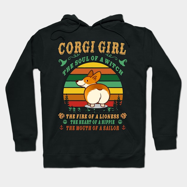 Corgi Girl - Witch - Lioness - Hippie - Sailor (86) Hoodie by Drakes